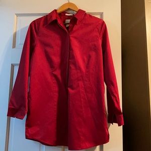 Chico’s red button down women shirt